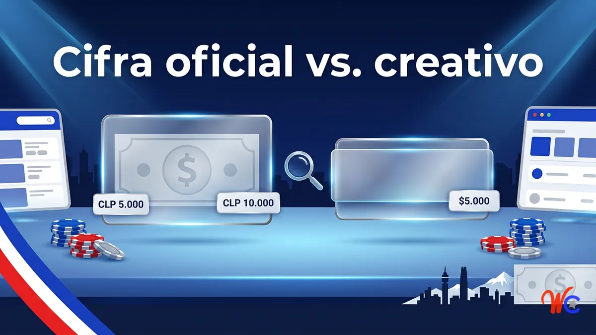 Comparación entre la cifra oficial CLP 10.000 del FAQ y el creativo de $5.000 de WinChile