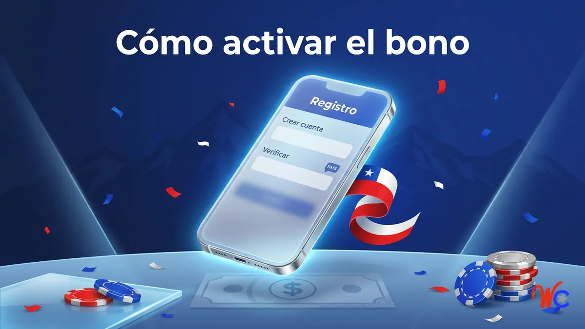 Pasos para activar el bono sin depósito de WinChile: registro, SMS y confirmación