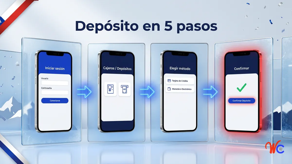 Pasos para depositar en WinChile Chile desde el celular en cinco pasos