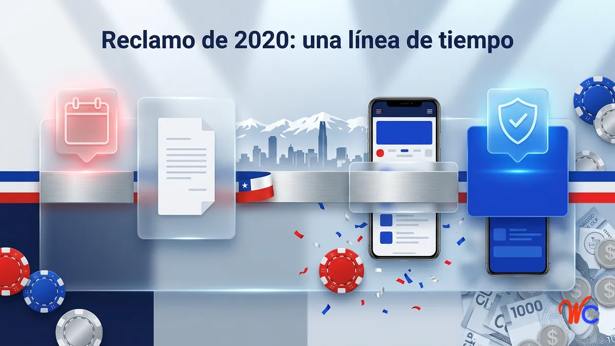 Línea de tiempo entre el reclamo de 2020 y la licencia vigente de WinChile