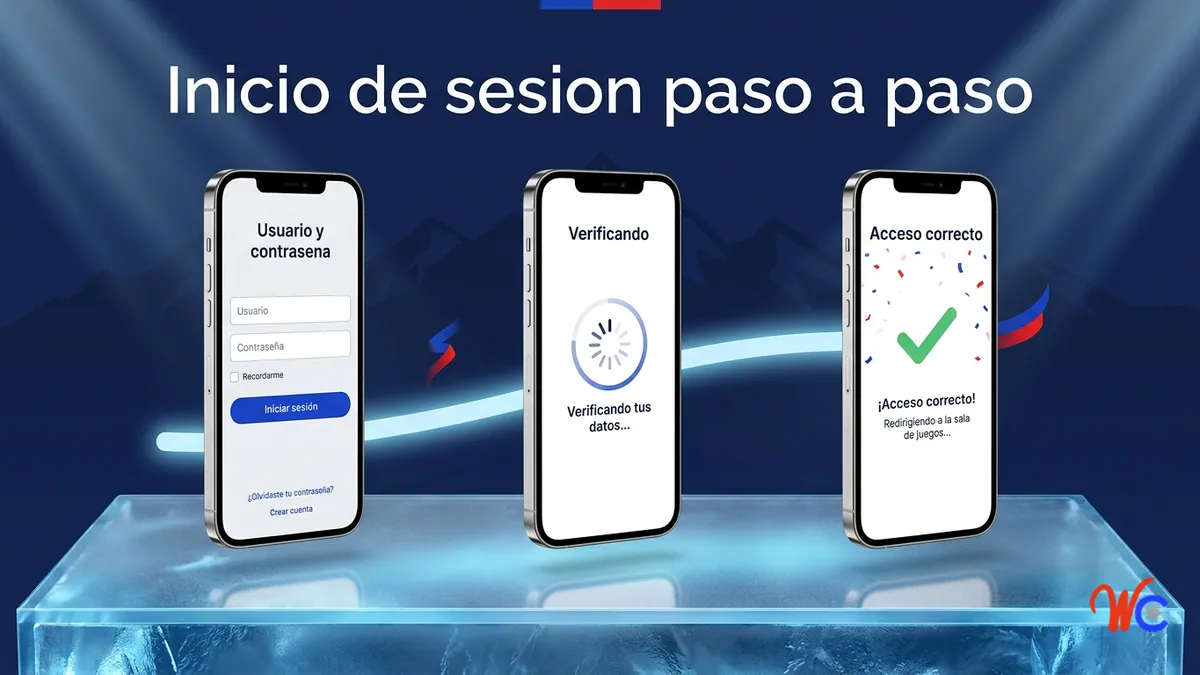 Pasos para iniciar sesion en WinChile Chile con usuario, contrasena y verificacion